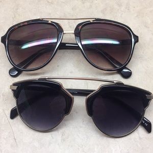 Sunglasses, two for 40. Like new